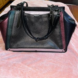 Coach Dreamer 36 metallic colorblock satchel